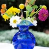 Blue Glass Flower Vase Diamond Painting