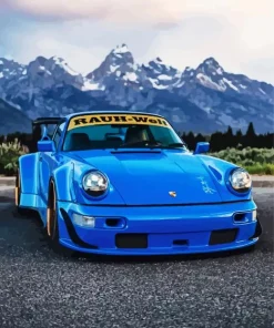 Blue Rwb Porsche Paint By Numbers