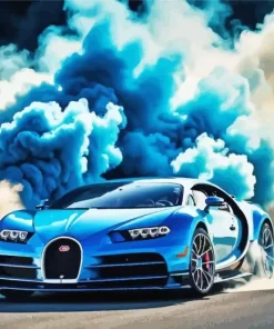 Blue Smoke Car Paint By Numbers
