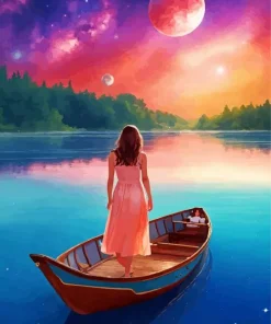 Boat Scenery Paint By Numbers