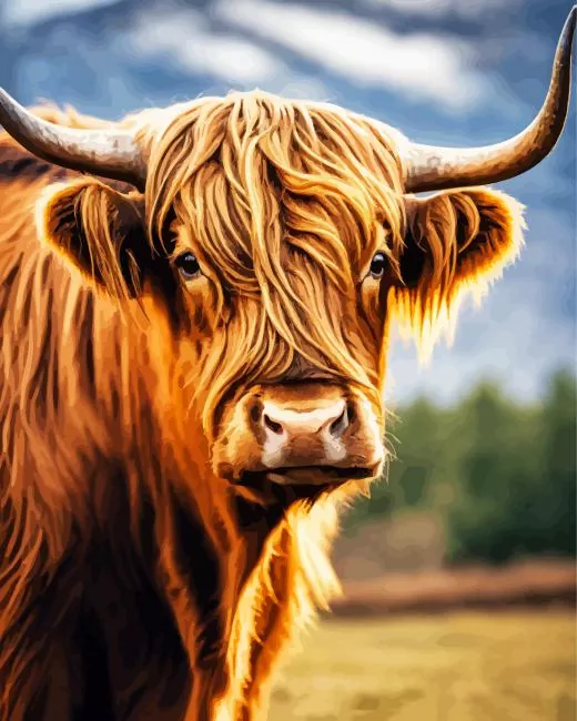 brown fluffy cow paint by numbers Brown Fluffy Cow Paint By Numbers