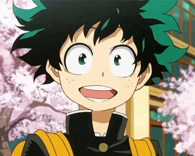 cool deku smiling paint by numbers Cool Deku Smiling Paint By Numbers