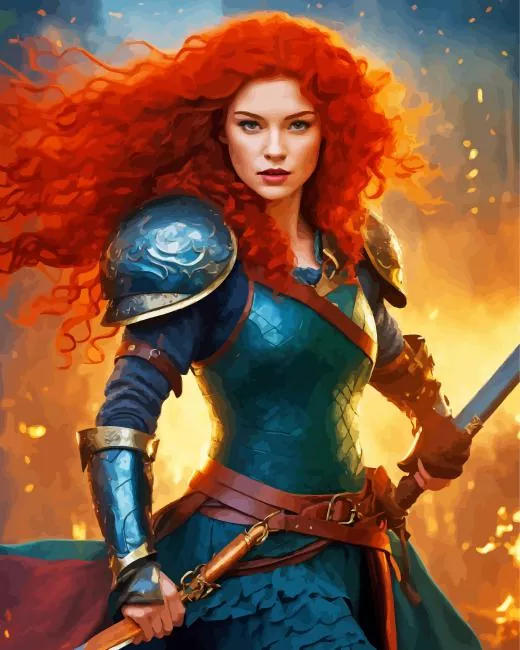 cool female warrior art paint by numbers Female Warrior Art Paint By Numbers