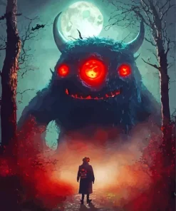 Creepy Evil Monster Paint By Numbers