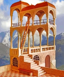 Escher Belvedere Paint By Numbers
