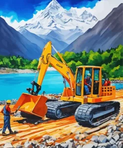 Excavator Art Paint By Numbers