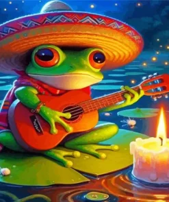 Frog Chilling Art Paint By Numbers