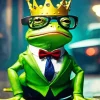 Frog With Glasses Paint By Numbers