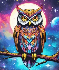 Galactic Owl Paint By Numbers