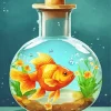 Golden Fish Art Paint By Numbers