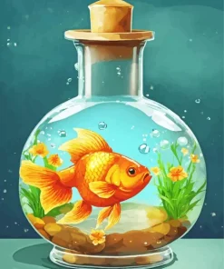 Golden Fish Art Paint By Numbers