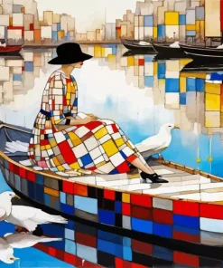 Lady In Boat Paint By Numbers