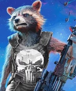Rocket Raccoon Paint By Numbers