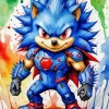Sonic With Red Eyes Paint By Numbers