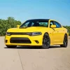 Yellow Charger Daytona Paint By Numbers