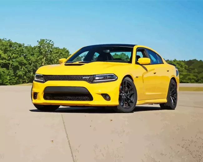 yellow charger daytona paint by number Yellow Charger Daytona Paint By Numbers