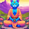 Yoga Blue Cat Paint By Numbers