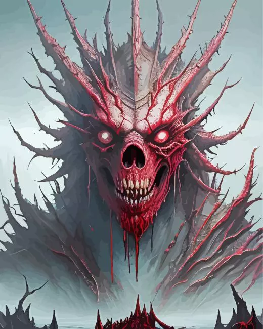 Blood Monster paint by number Blood Monster Paint By Numbers