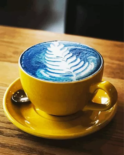 Blue Coffee paint by number Blue Coffee Paint By Numbers