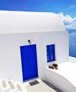 Blue Door Greece Paint By Numbers