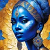 Blue Female Paint By Numbers