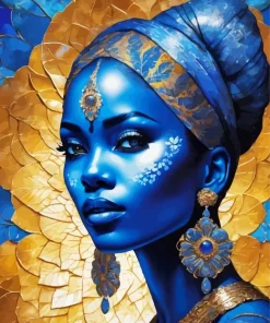 Blue Female Paint By Numbers