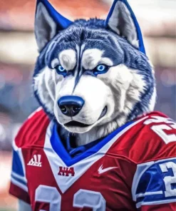 Blue Husky Player Paint By Numbers