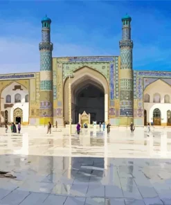 Herat Central Blue Mosque Paint By Numbers