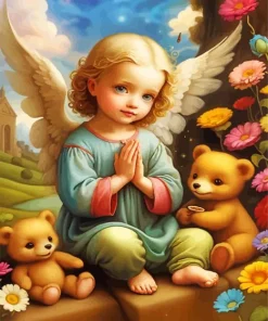 Blonde Angel Girl Paint By Numbers