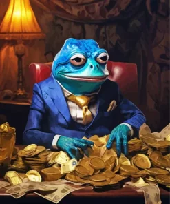 Mr Blue Frog Paint By Numbers