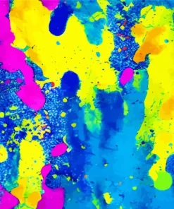 Splatter Blue Paint By Numbers