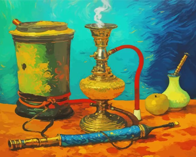 Vincent van Gogh hookah paint by number Van Gogh Hookah Paint By Numbers