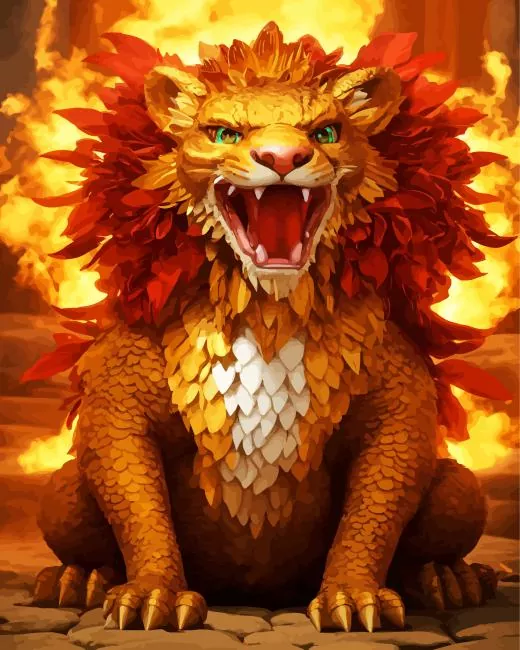 beast lion paint by number Beast Lion Paint By Numbers