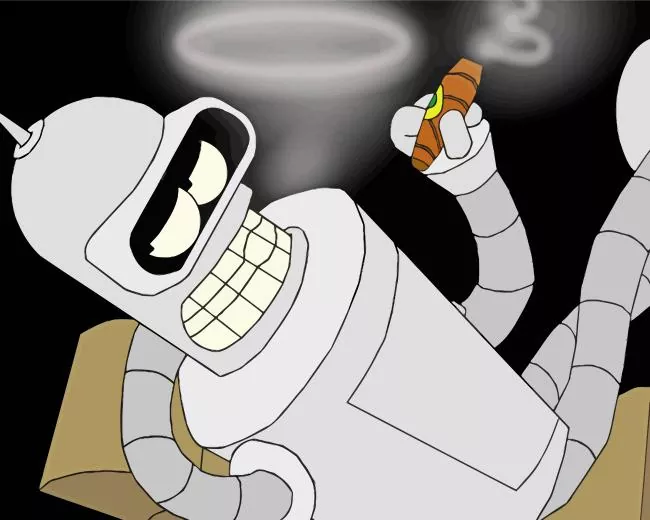 bender smoking cigarette paint by numbers Bender Smoking Paint By Numbers