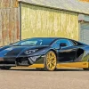 Black And Yellow Lambo Paint By Numbers