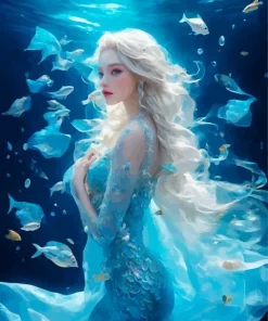 Blonde Mermaid Paint By Numbers
