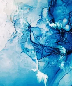 Blue Abstrac Art Paint By Numbers