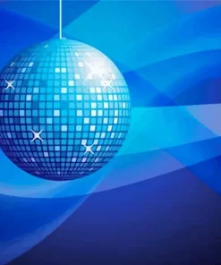 Blue Disco Ball Paint By Numbers