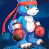 Blue Dog Digimon Diamond Painting
