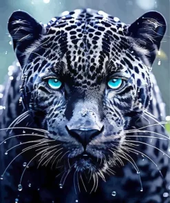 Blue Eyed Leopard Paint By Numbers