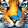 Tiger And Butterfly Paint By Numbers