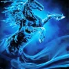 Blue Fire Horse Paint By Numbers