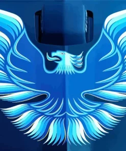 Blue Firebird Logo Paint By Numbers