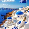 Blue Greece Diamond Painting