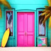 House Pink Door Diamond Painting