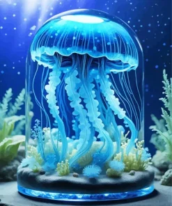 Jellyfish Glass Bottle Paint By Numbers