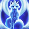 Blue Kitsune Paint By Numbers