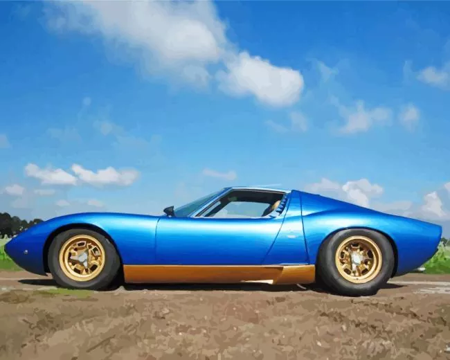 blue lamborghini miura paint by numbers Blue Lamborghini Miura Paint By Numbers