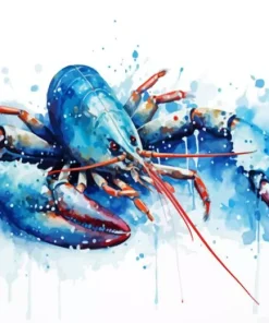 Blue Lobster Art Paint By Numbers