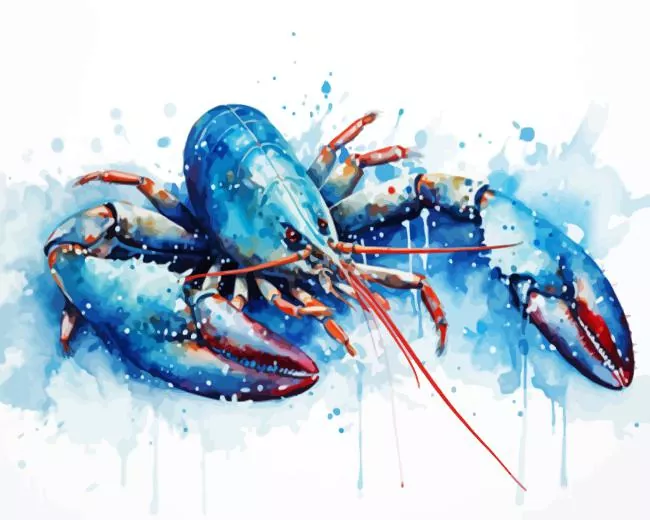 blue lobster art paint by numbers Blue Lobster Art Paint By Numbers